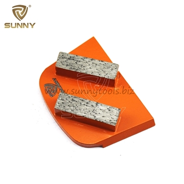 Double bar segments lavina diamond grinding shoe